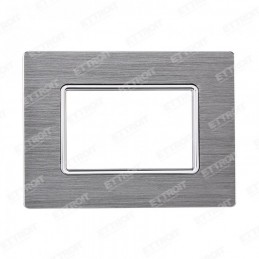 PLACCA ALLUMINIO 3P SILVER