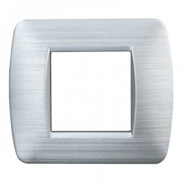 PLACCA 2P SILVER SATINATO