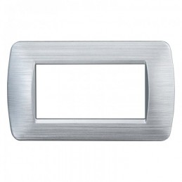 PLACCA 4P SILVER SATINATO