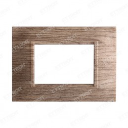 PLACCA QUADRATA 3P LEGNO SCURO