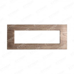 PLACCA QUADRATA 7P LEGNO SCURO