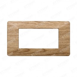 PLACCA PLASTICA 4P LEGNO SCURO