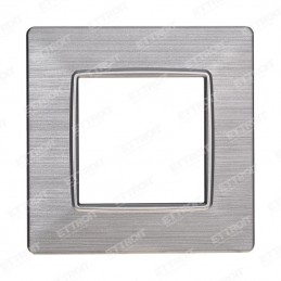 PLACCA 2P SILVER SATINATO