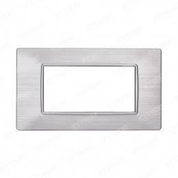 PLACCA 4P SILVER SATINATO