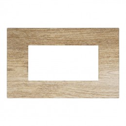 PLACCA PLASTICA 4P LEGNO SCURO